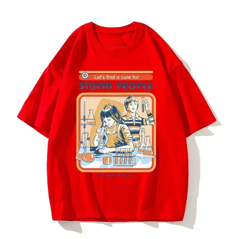 T-shirt casual da donna Harajuku Casual manica corta Cura per persone stupide Abbigliamento Abbigliamento estetico traspirante Top streetwear