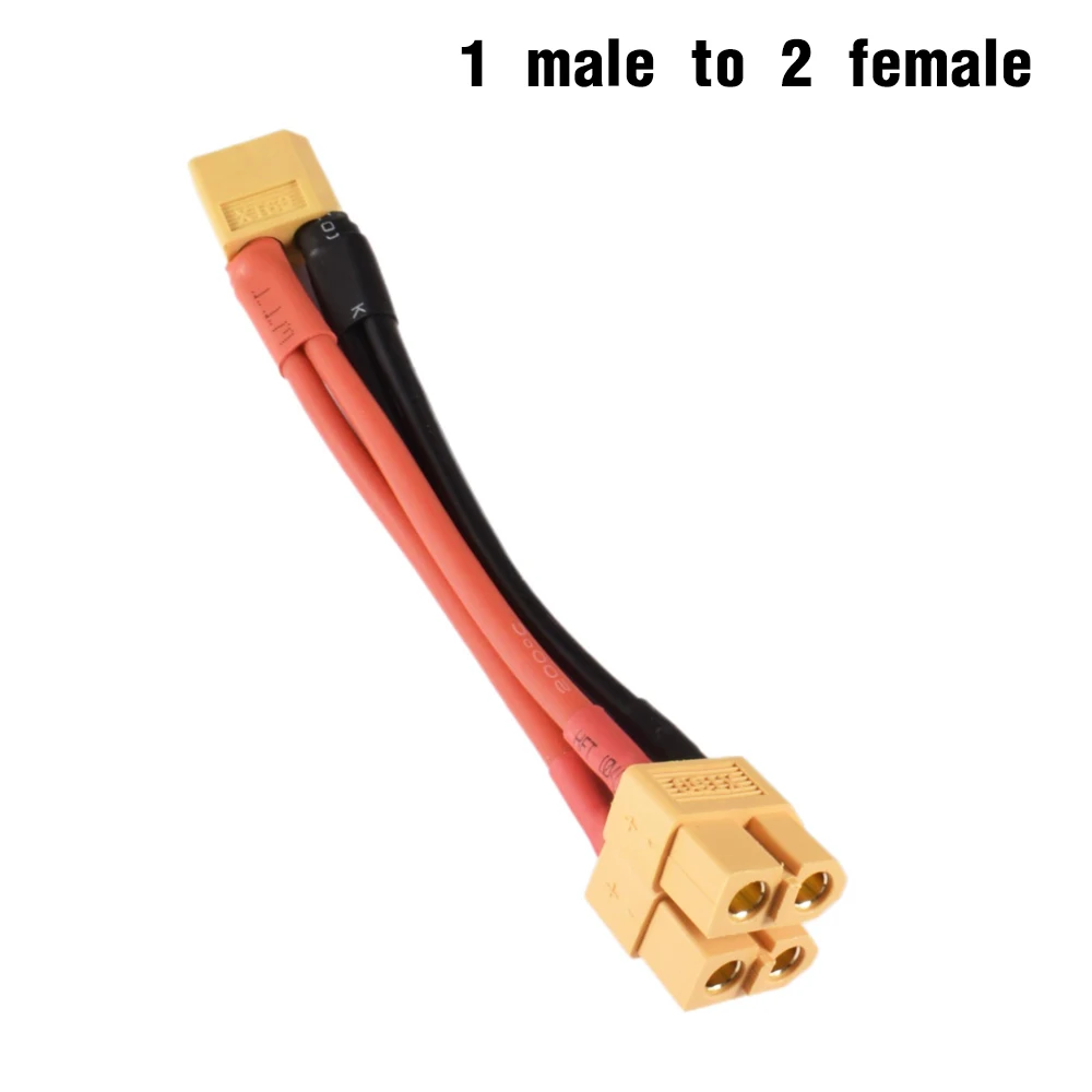 9IMOD XT60 Parallel Battery Connector Male/Female Cable Plug Dual Extension Y Splitter/3-Way for RC Battery Motor