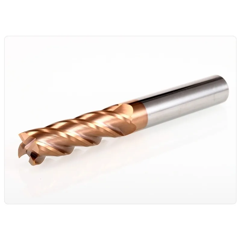 HRC58 Carbide End Mill 4Flutes Metal Steel Tungsten Milling Cutter Alloy Coating Cutting Tool CNC Maching 1 2 3 4 5 6 7 8 9-20MM