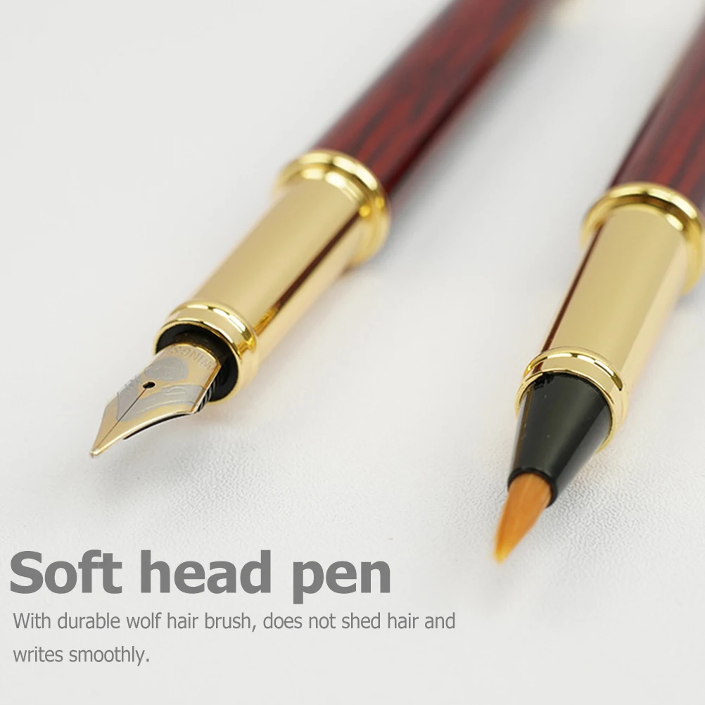 

1 set 1 Set Fountain Calligraphy Brush Pen Kit Refillable Replaceable Head Chinese Writing Drawing Watercolor Painting Student