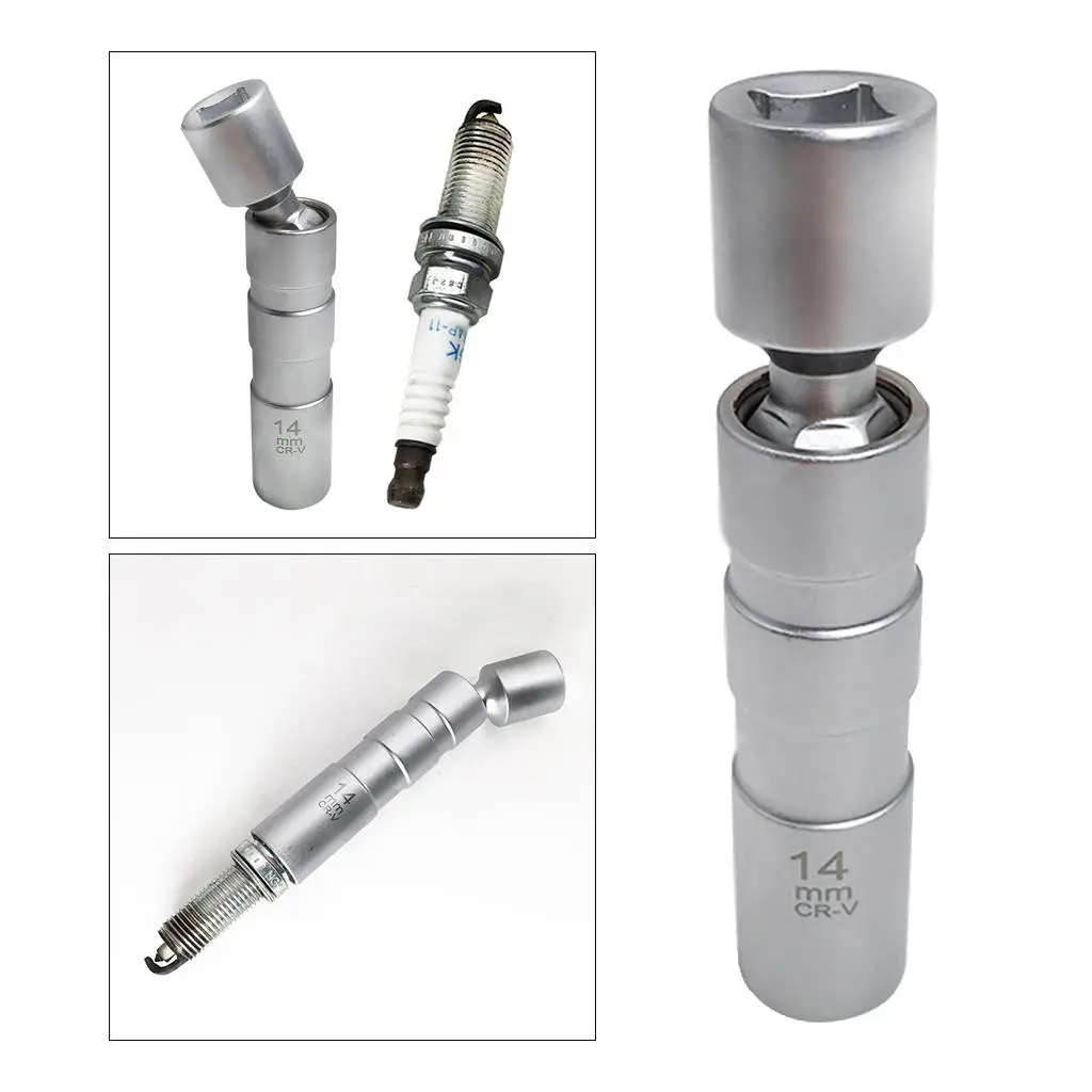 12-Point Magnetic Swivel Spark Plug 14mm Socket Fits for bmw Removal Tools