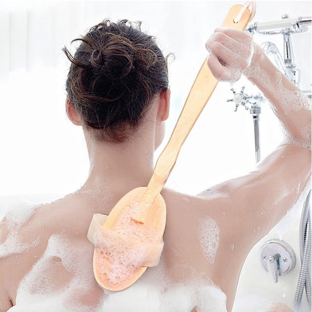 Bath Brush Exfoliating Manual Handheld Back Body Shower Scrubber Women Bathing Universal Reusable Cleaning Scrub