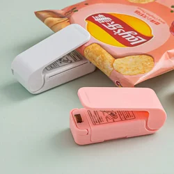 Mini saco de calor máquina selagem pacote aferidor sacos de plástico térmico alimentos lanche saco fechamento portátil aferidor embalagem cozinha gadgets