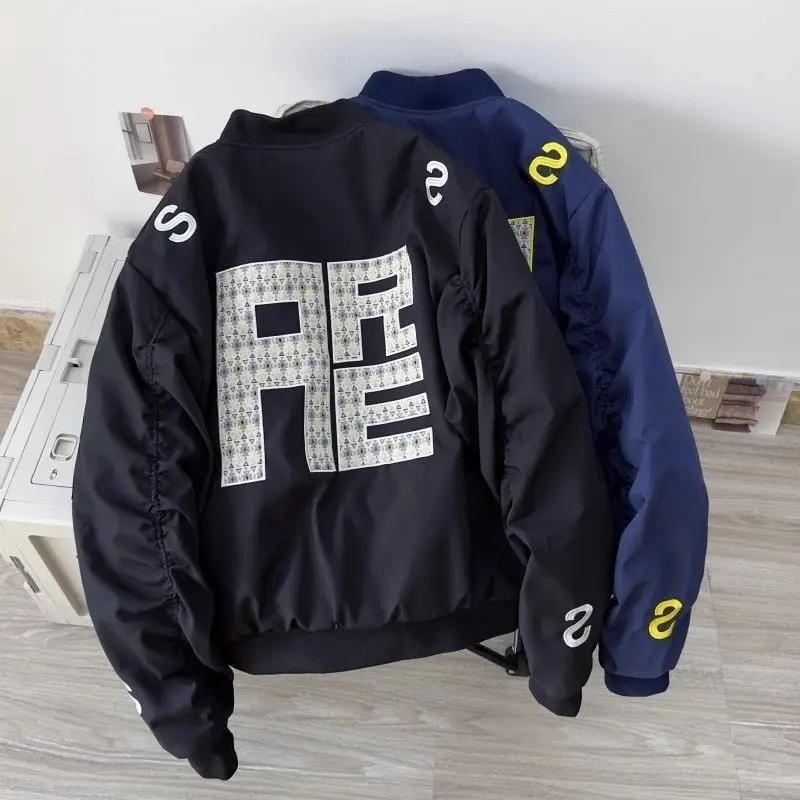 Baseball jersey thickened men's loose and versatile casual flight cotton jacket tide