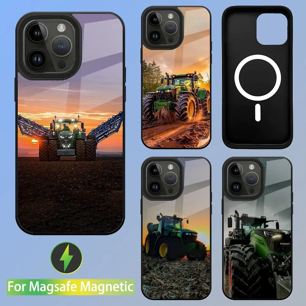 TOPLBPCS F-fendt tractor Phone Case For iPhone 15,14,13,12,11,Plus,Pro,Max Mini Magsafe Magnetic Wireless Charging