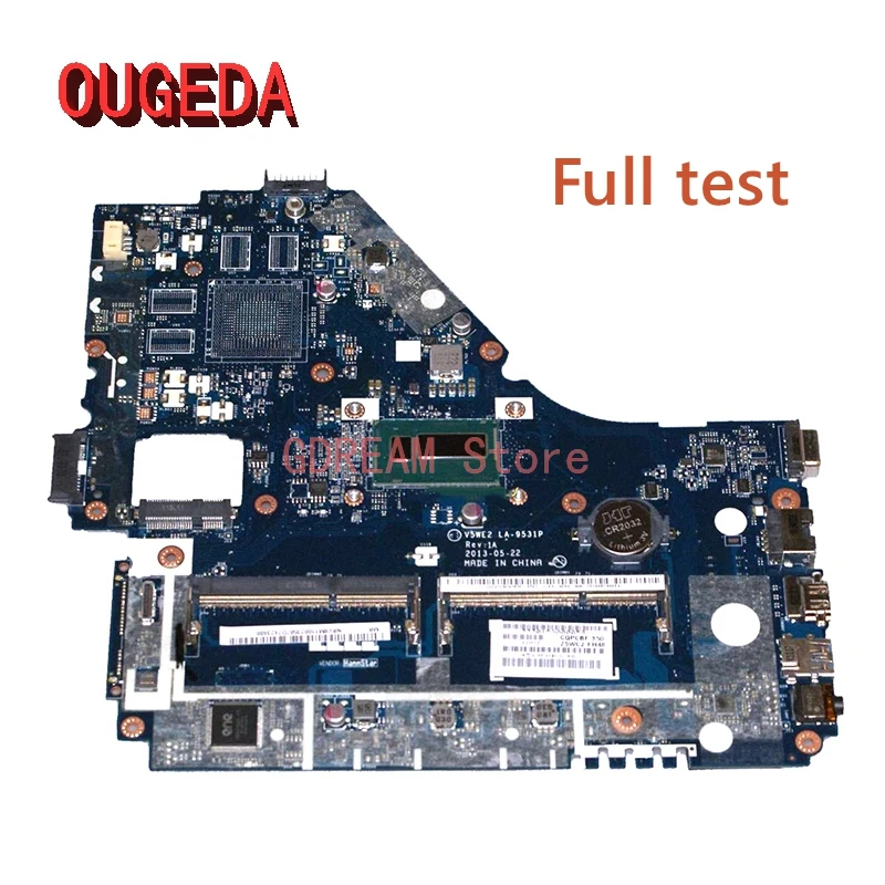 OUGEDA V5WE2 LA-9531P Main board For ACER E1-572 E1-572G Laptop Motherboard i3/i5/i7 CPU onboard full tested