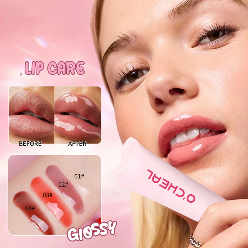 Nawilżający i długotrwały błyszczyk do ust, łatwy w aplikacji, nieklejący się naturalny makijaż ust.