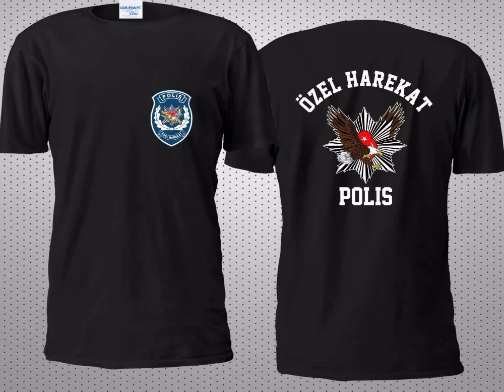 

New Turkey Polis Ozel Harekat Special Force Anti Men T Shirt Short Sleeve Black Round Collar T-Shirts