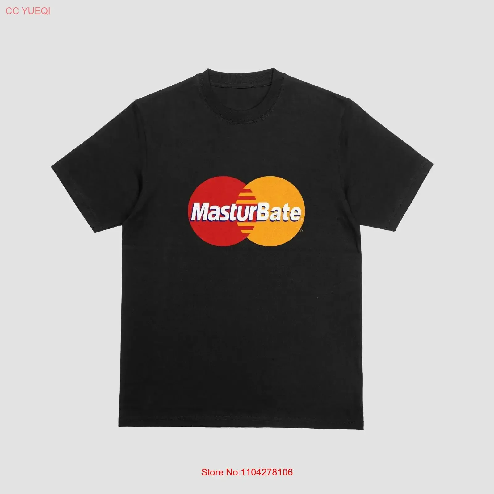 Masturbate Mastercard T Shirt Funny Rude Sex Joke 030 vintage Washed Versatile Casual Unisex designer clothes streetwear