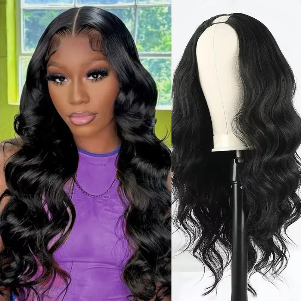 Natural Color V Part Body Wave Wig Machine Made V Shape Wig Beginner Friendly Full Thick Hair 16 32 Inch For Women Easy Quick Restyle