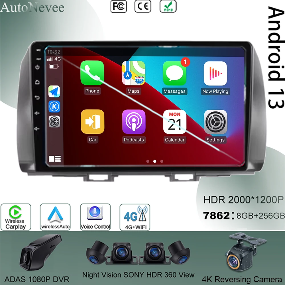 

7862 DVD Carplay для Toyota bB2 QNC20 Daihatsu Materia Android Авто Мультимедийный плеер GPS-навигация Стерео 5G WIFI BT No 2Din