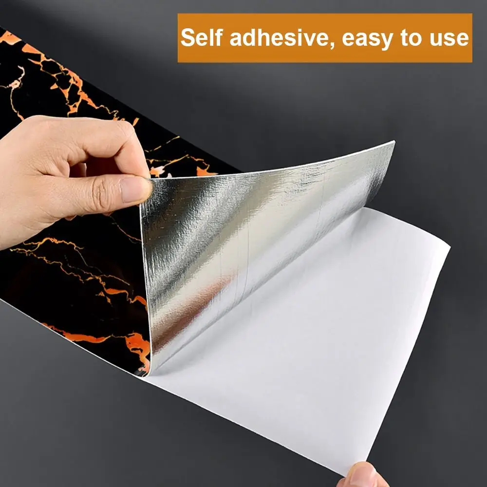 Marble Grain Skirting Line Home Decor Living Room Self Adhesive Floor Tile Sticker PVC Windowsill Waist Line