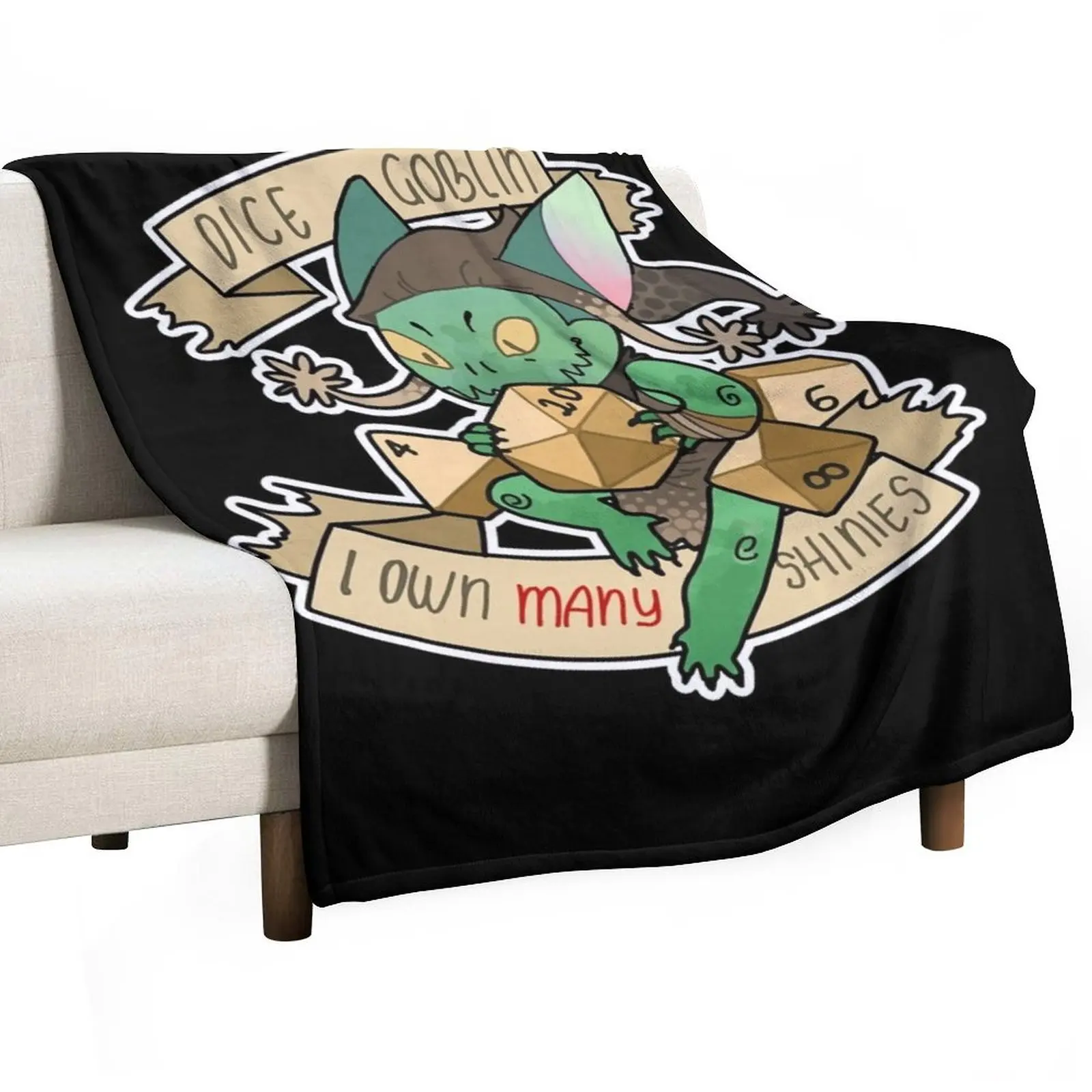 DICE GOBLIN, 1 Throw Blanket Summer Beddings wednesday Decorative Sofas Beautifuls christmas decoration Plush Blankets