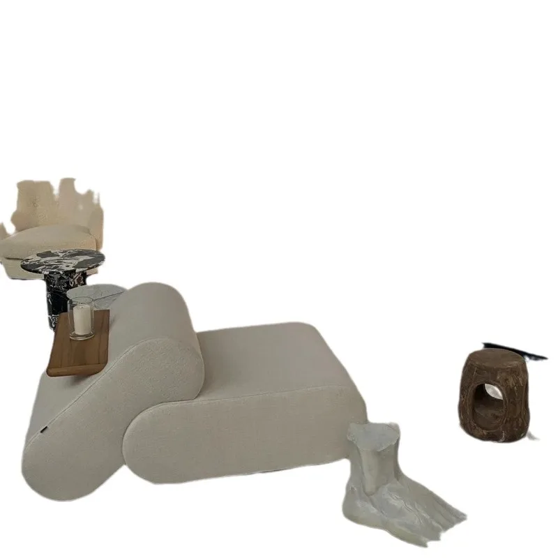 Sofá de volta com mesa de chá