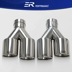 Exhaust Racing Dual Car Modification Stainless Steel Universal Automobile Exhaust Pipe Muffler Double Exhaust Tips