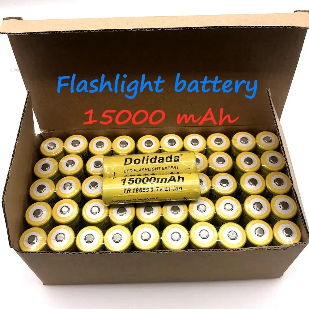 Dolidada High Quality 15000mAh 3.7 V 18650 lithium ion batteries Rechargeable battery For LED flashlight/Electronics