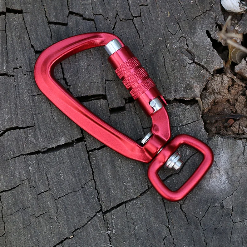 T-FlyDType Automatic Lock Swivel Ring Climbing Hook Aluminum Alloy Snap Hook Pet Buckle Outdoor Source Factory