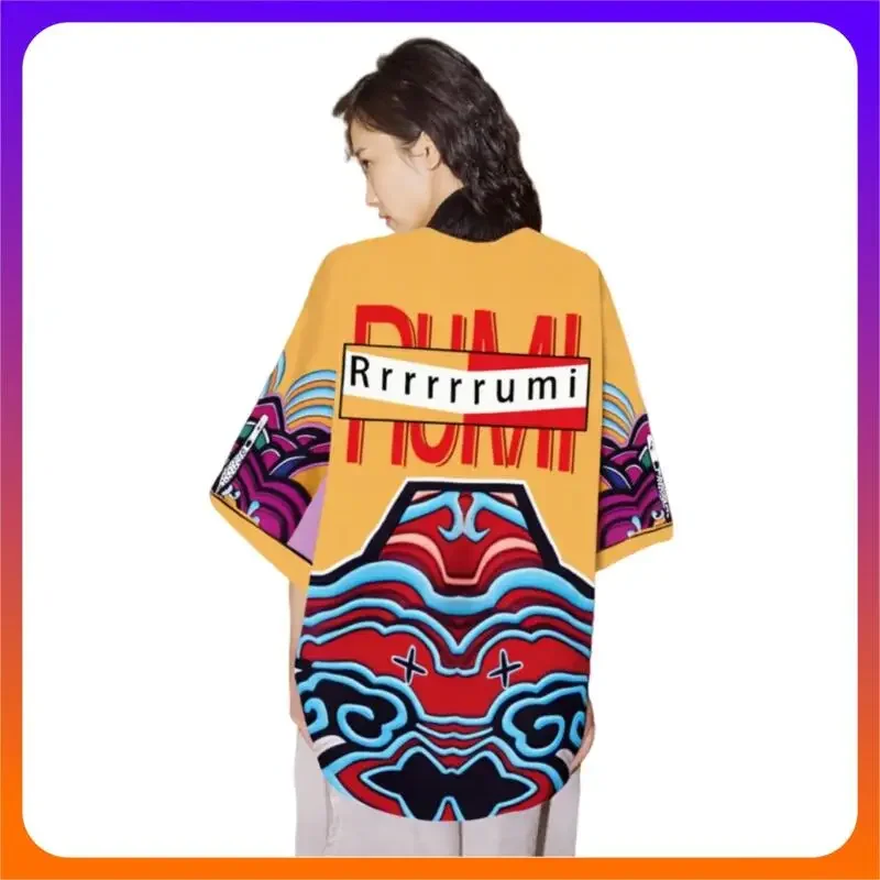 2025 Halloween Costume de Cosplay pour femmes, nouveau film Rumi Hunters, Halloween k-pop Rumi, motif Unique, Cardigan imprimé