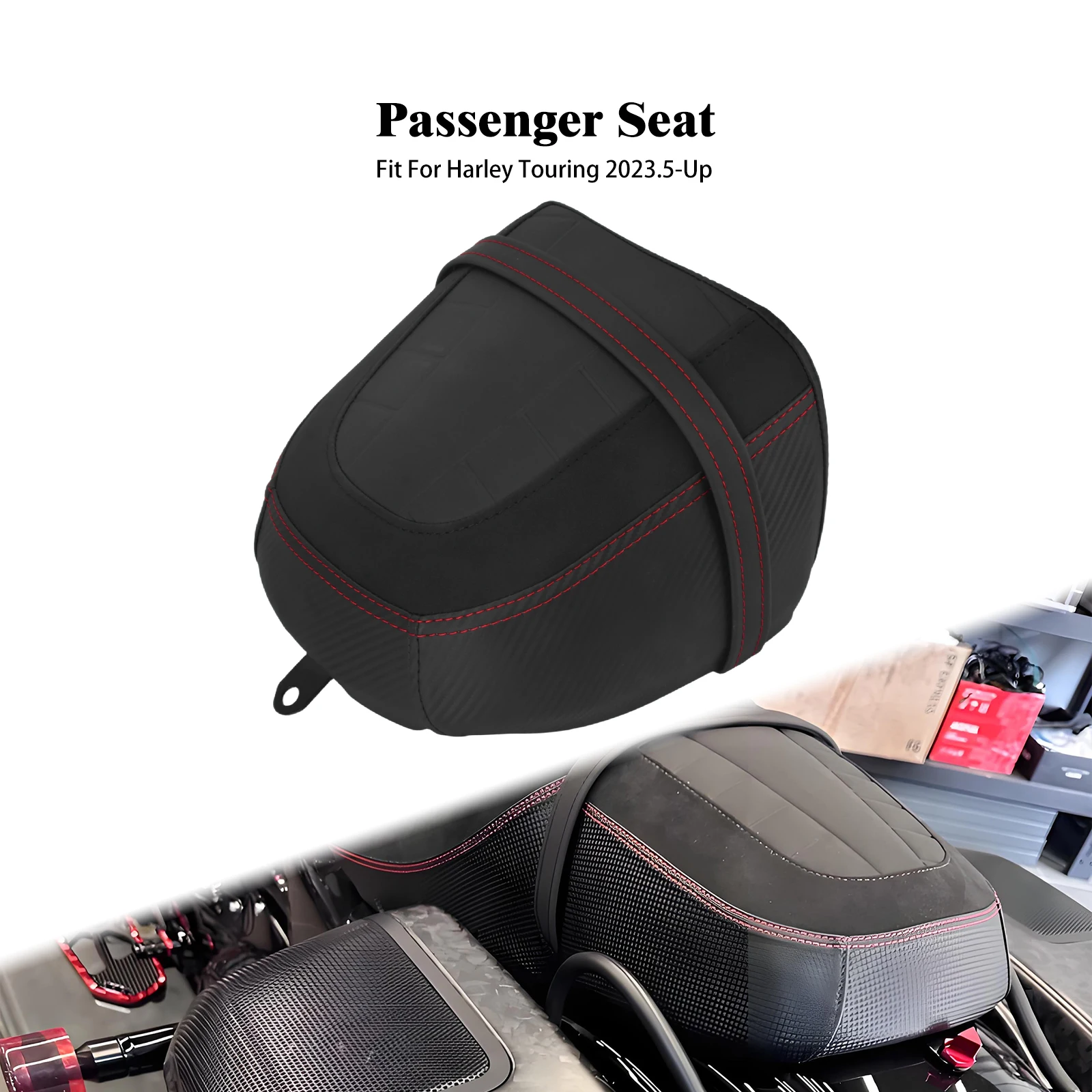 

Motorcycle Passenger Seat Rear Cushion Seat For Harley Touring CVO FLHXSE FLTRXSE 23-Up CVO Road Street Glide 24-Up FLHXU FLHXL
