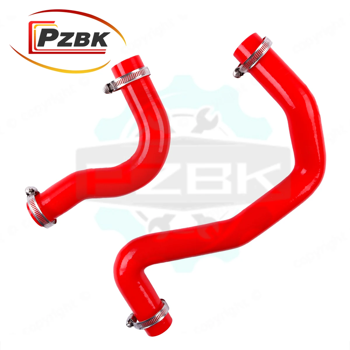 

2Pcs For 2005-2014 Mitsubishi Triton MN/L200 4D56 2.5L Turbo Silicone Radiator Hose Pipe Kit With Clamps