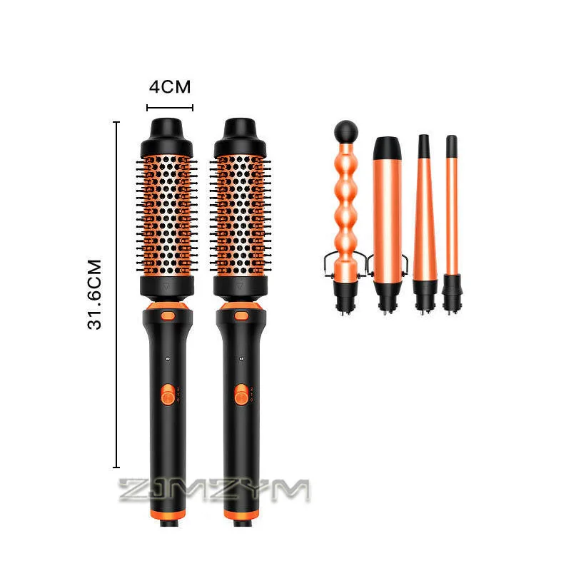 5 in 1 Multi Functional Curling Iron Set Curler and Straightener 2 in 1 Design PTC Fast Heating for All Hair Types