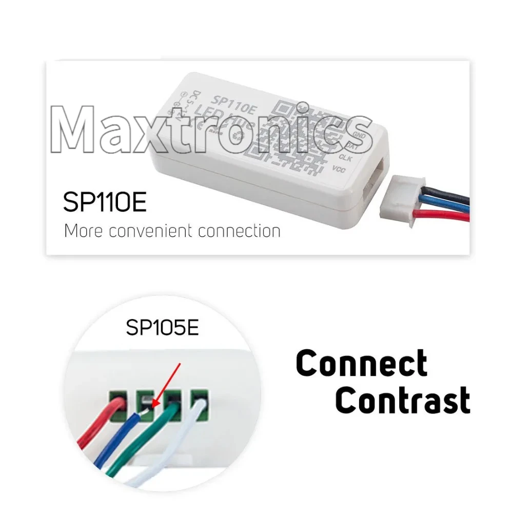 DC5V-24V SP105E/ SP107E/SP611E Bluetooth Wifi Led Controller musicale SK6812 RGB/RGBW APA102 WS2801 Pixel WS2811 WS2812B Striscia Led