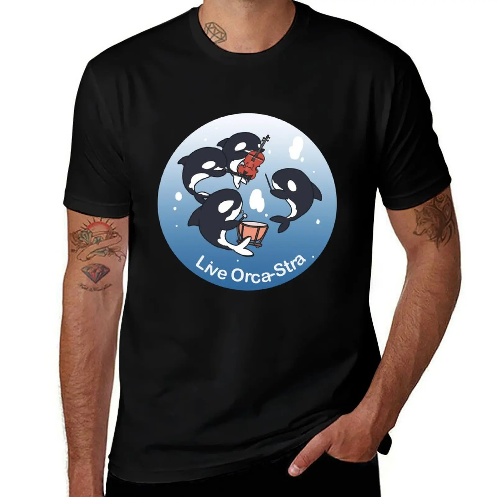 Live Orca-Stra T-Shirt customs design your own cute tops oversized t shirt graphic shirts t shirts for men