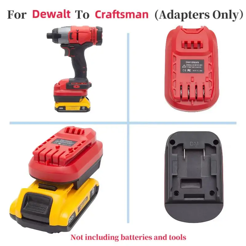 

Battery Adapter For Dewalt 18V 20V Lithium Battery Converter To Craftsman V20 Tools Convert USE(Not include tools and battery)