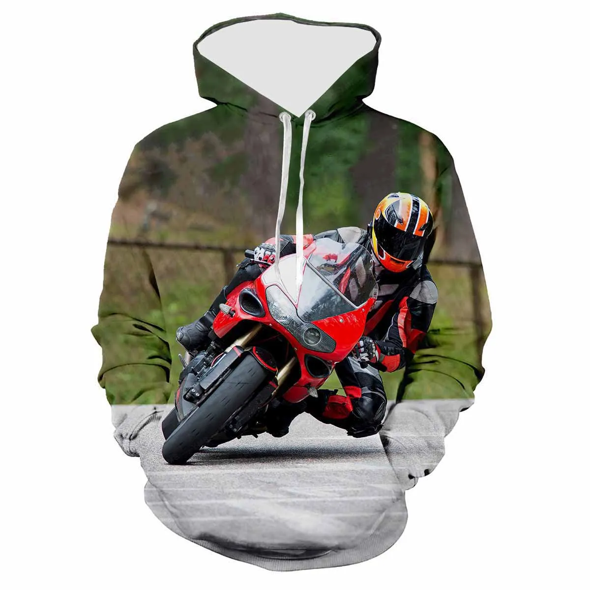 Men's Armored Hoodie Sweatshirt Sport Oversized Racing Cool Men's Pullovers Cycling Clothes Motorcycle Enthusiast