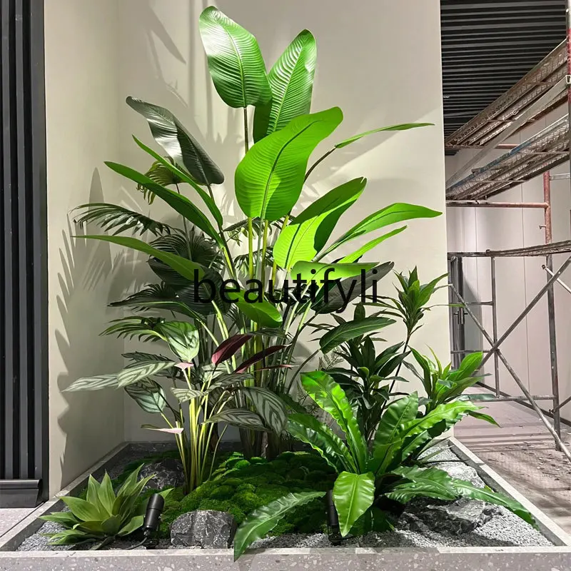 

Simulation green plant landscaping decorative ornament indoor entrance large landscape stairs landscaping plants