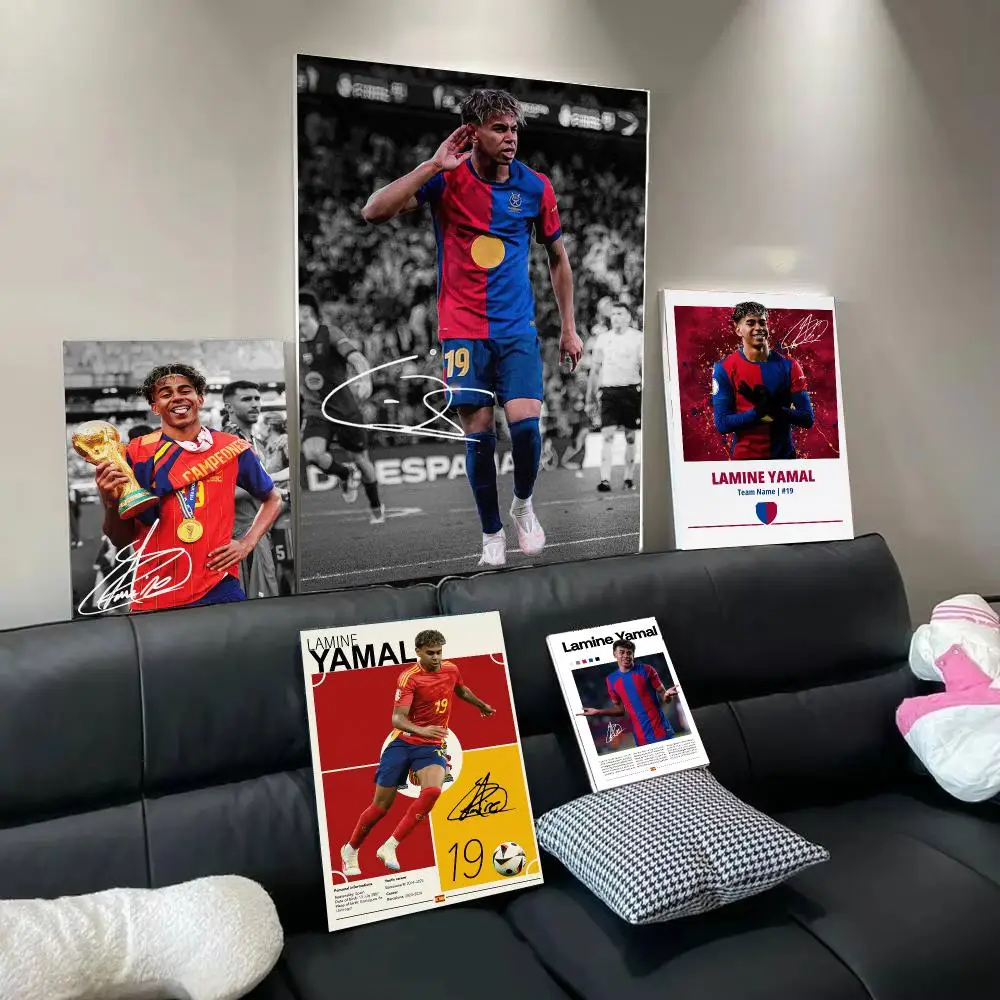 Famous L-Lamine Yamal Poster Wall Art Poster Print Decorative Artwork for Bedroom Living Room Office Home Decoration