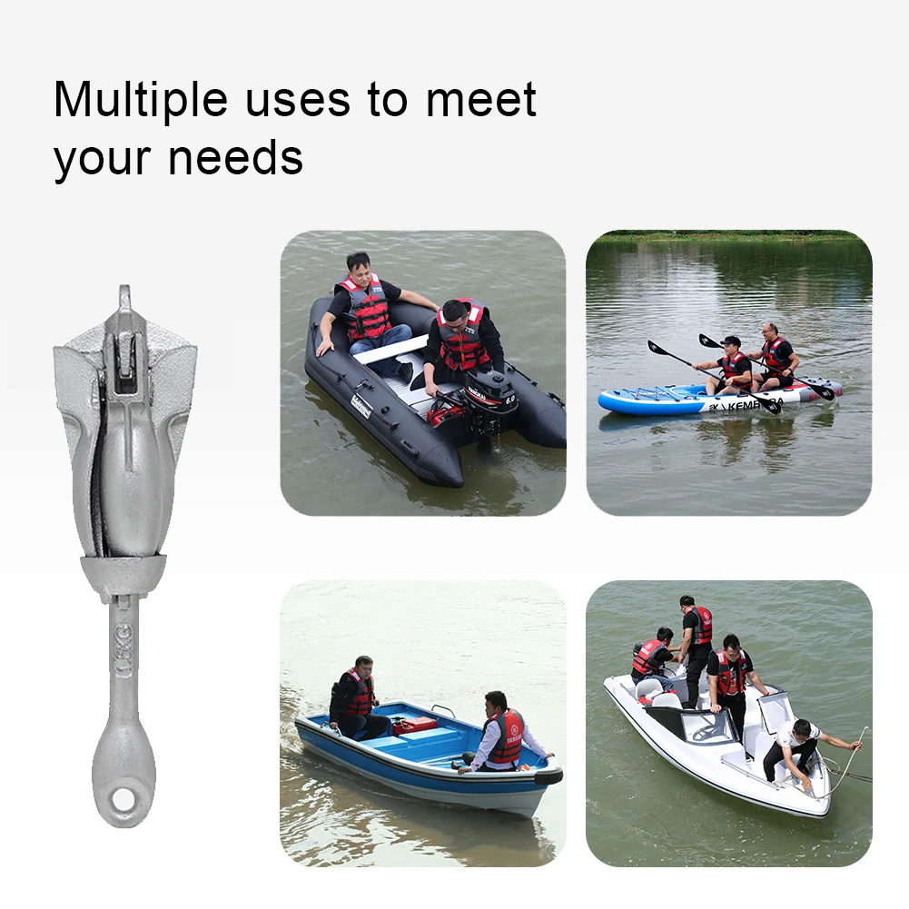 0.7/1.5KG Grapnel Anchor Foldable Kayak Anchor Boat Anchor With 65ft Marine Rope And Buoy For Kayak Canoe Paddle Board Accessory view 4
