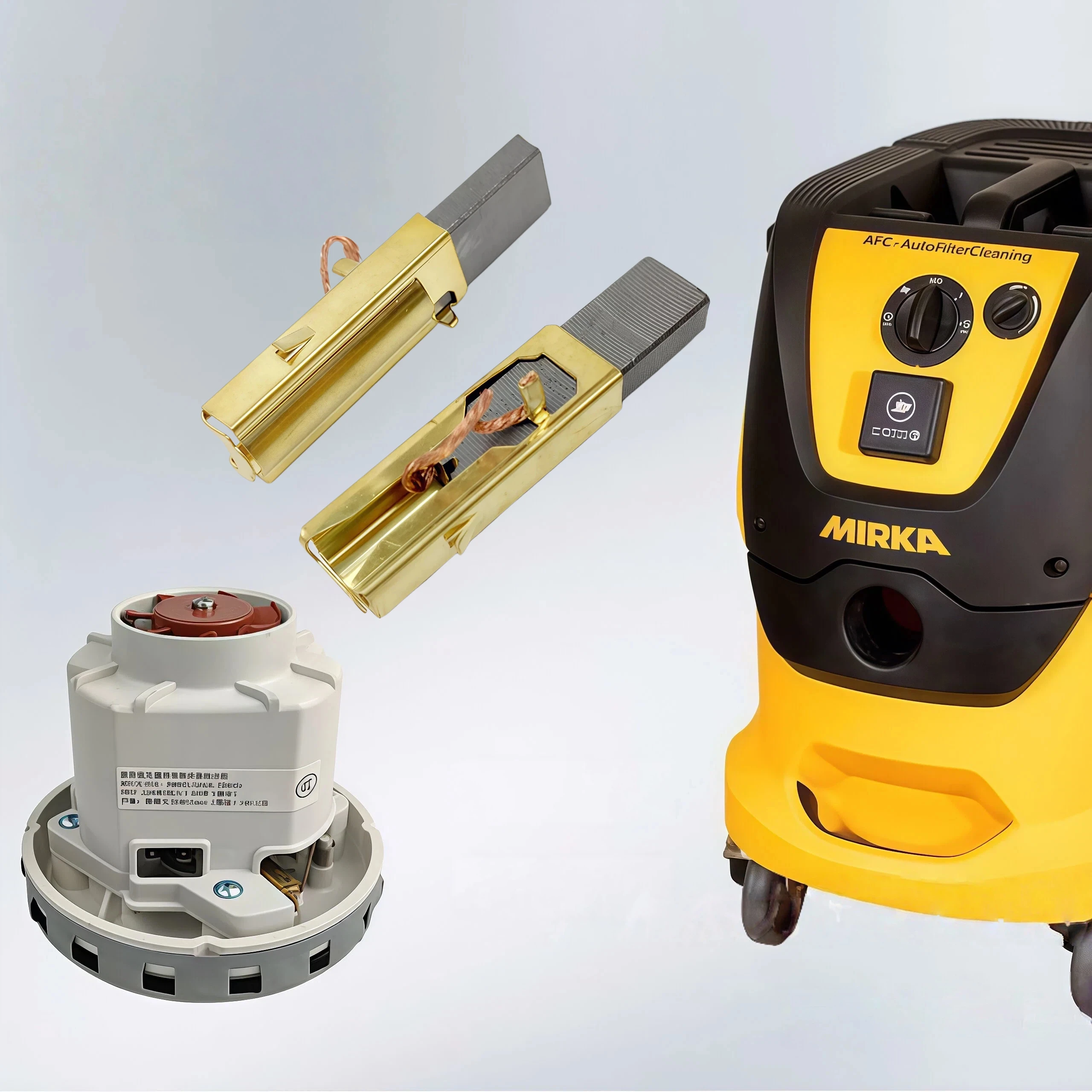 Suitable for FMirka 1242 915 Electric Sandpaper Machine Vacuum Cleaner Mocha Dry Grinding Dust Collector Motor Carbon Brush