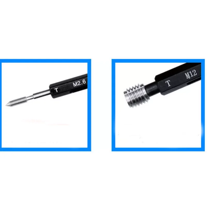 1PCS Steel Mer-cury Gage M0.8 M1 M1.2 M1.4 M1.6 M2 M3 M4 M5 M6 Thread Plug Gauge Tolerance 6G M8 M10 M12 M14 M18 - M60