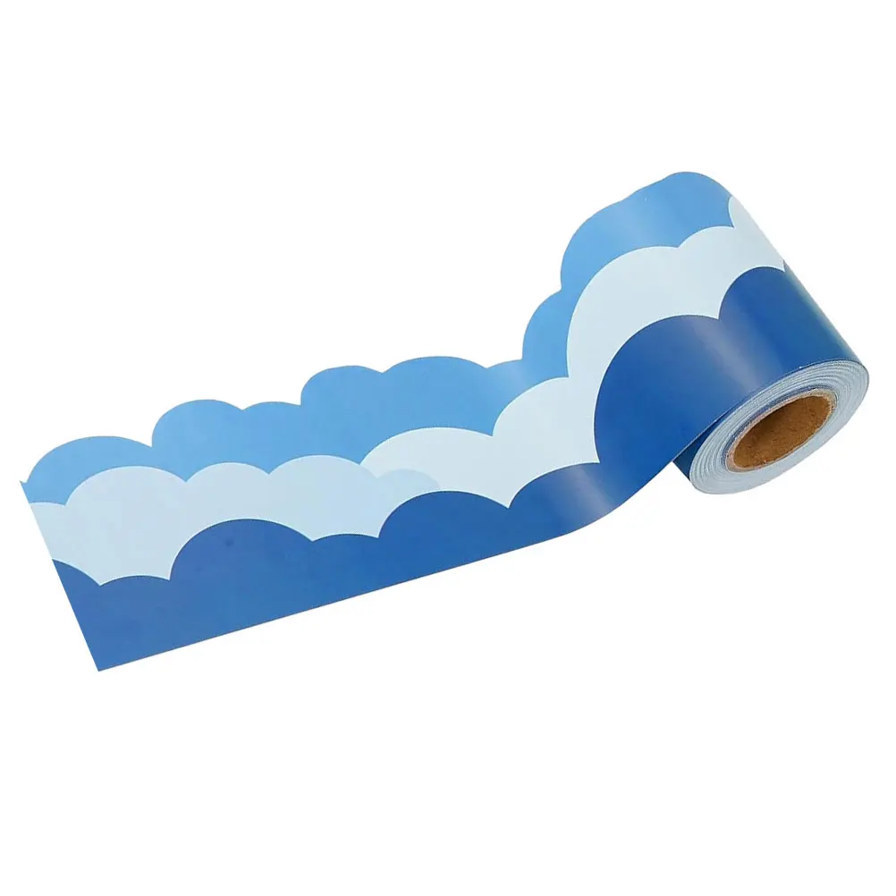 

Blue Sky Bulletin Board Borders Die Cut Cloud Trim 7.5cm X 15m School Classroom Blackboards Wall Decoration Board Decorations