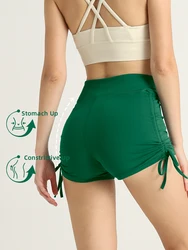 Women High Waisted Elastic Breathable Yoga Shorts breathable outdoor recreational running fitness exercise running yoga shorts