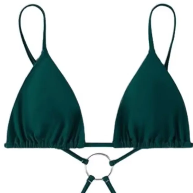 Sexy One-piece Bikini, Ultra-Thin Hollow Back Design Tops with Pleated Trunks, Adjustable Straps Quick-Drying Monokini