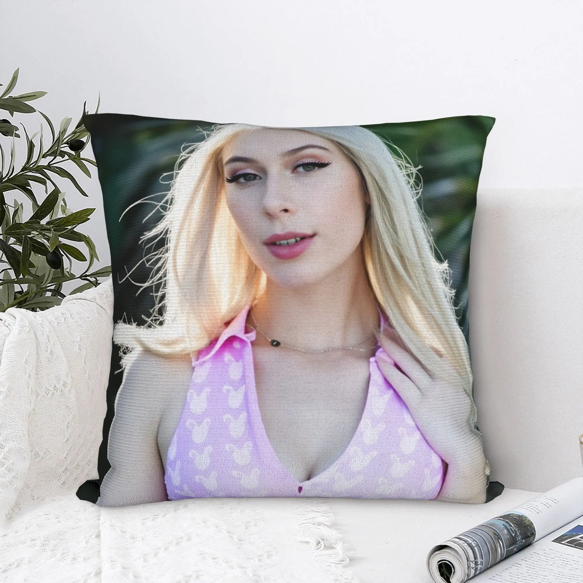 Pretty Girl Kay Lovely Pillow Case  Square Pillow Cover Cute Funny Pillowcases For Sofa Home Decor