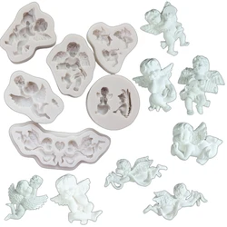 Kinds of 3D Angel Baby Silicone Fondant Molds Cake Decorating Tools Soap Resin Chocolate Candy Dessert Cupcake Kitchen M863