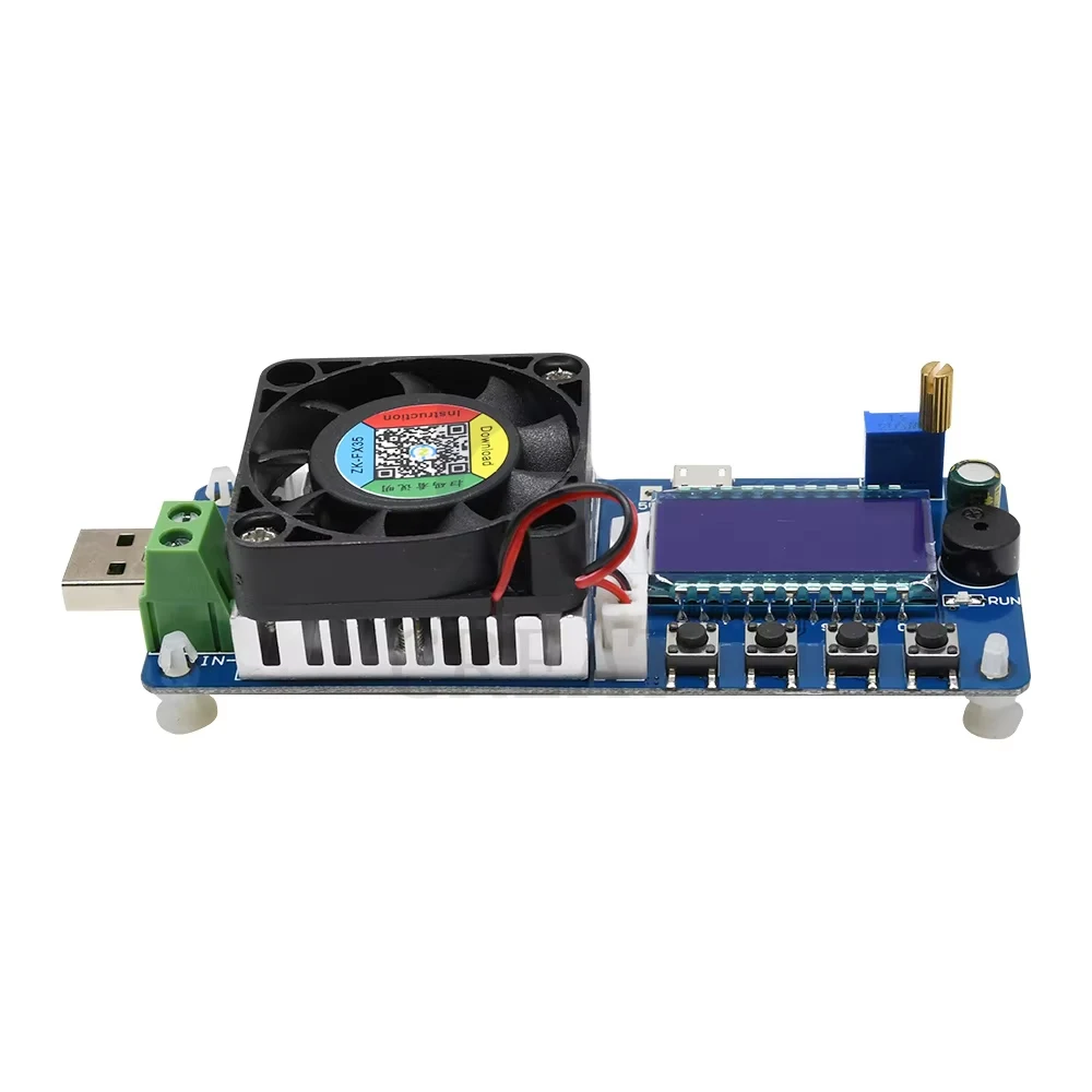 25W 35W 4A/5A Electronic Load Current Voltage Power Tester USB Protection LCD HD Display Adjustable Resistance Unloader