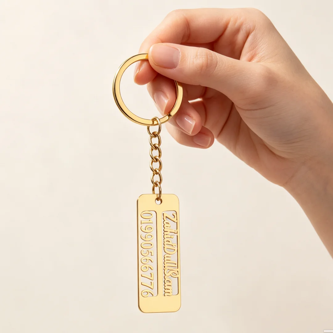 Custom Name Phone Number Keychain for Car Anti-lost Keyrings Personalized Name Keyholder Stainless Steel Jewelry Gifts