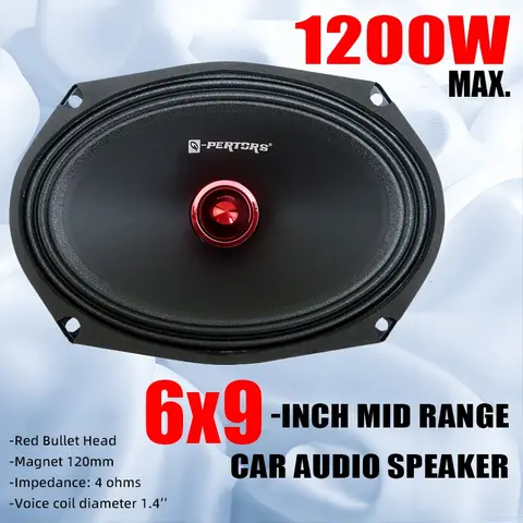 1PC 6x9 pollici altoparlanti per auto 1200W gamma media universale audio automobilistico musica subwoofer stereo altoparlante coassiale HiFi per auto magnetico