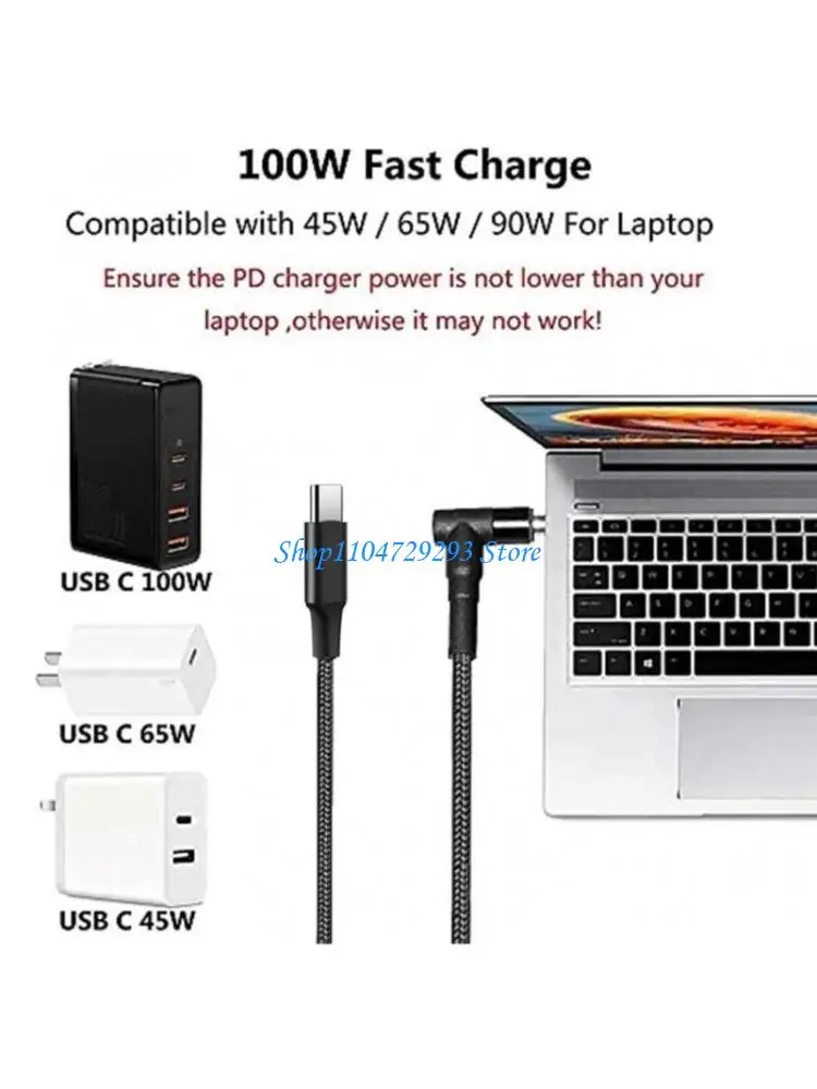 

Y2GD Laptop Charging Cable USB C to 4.5x3.0mm Adapter Fast Type C PD10W