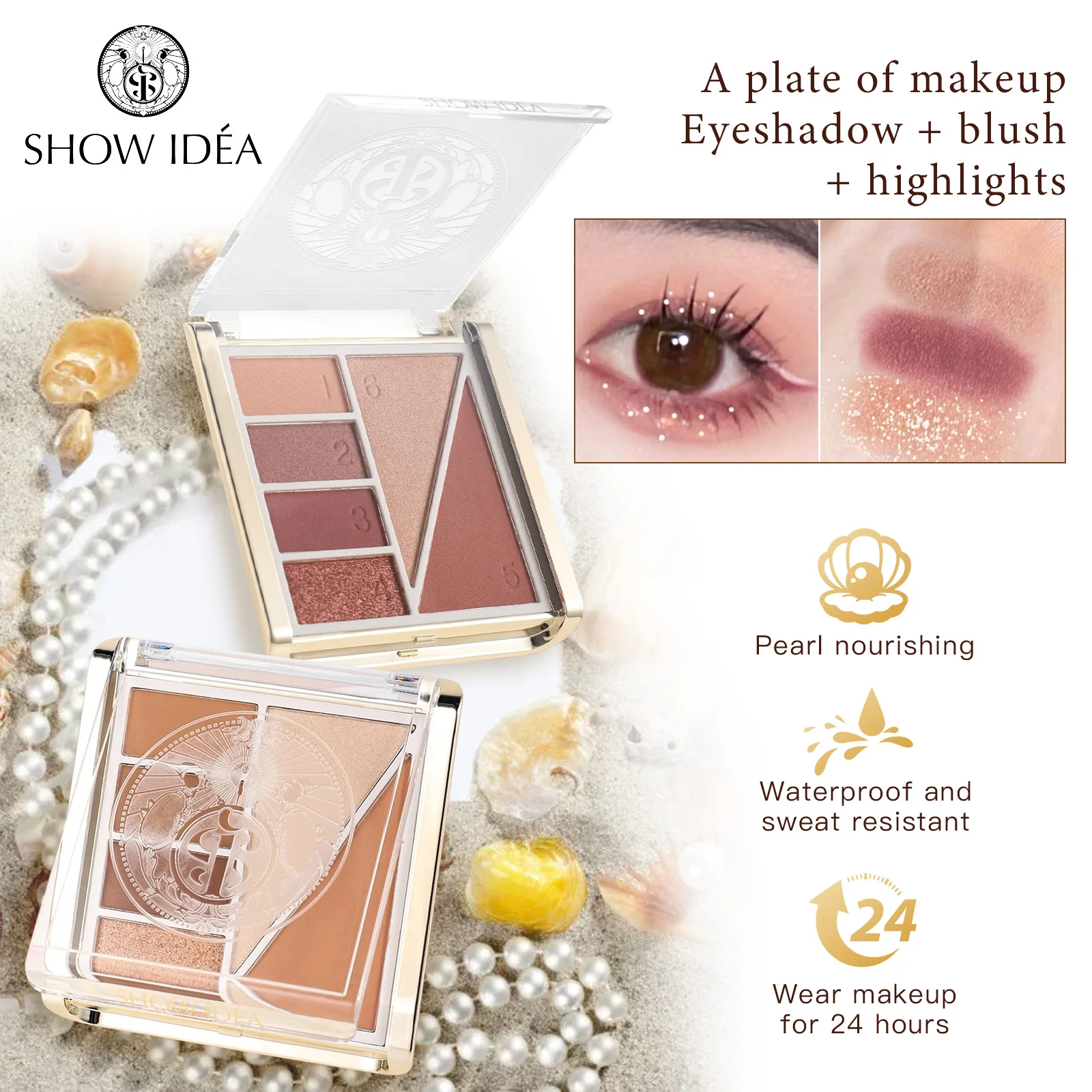 Showidea Lidschatten erröten Highlight All-in-One-Make-up-Palette Augen gesicht Make-up Kosmetik