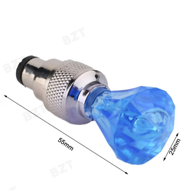LED Luminous Tire Cap Waterproof Sealed Valve Light, Diamond Gem Night Riding Wheel Hub Warning Light for Electric Vehicles view 5