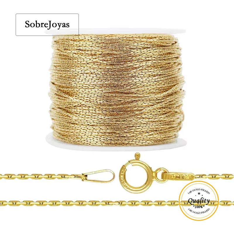 

Тонкое золотое колье-цепочка из 14-каратного золота, 0,85 мм, длина 16/18/20 дюймов, с пружинной застежкой, для женщин.