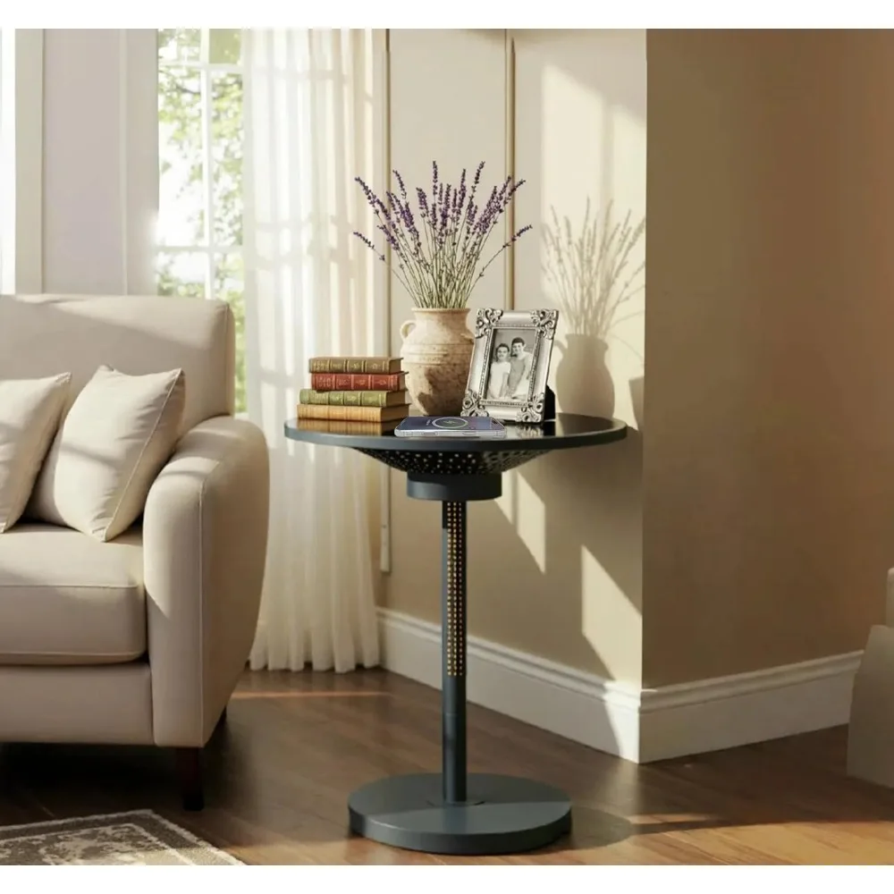 

Sophisticated Intelligent Side Table: Ambient Lighting, Wireless Charging, Modern Touch Controls, and Seamless Dimming for the P