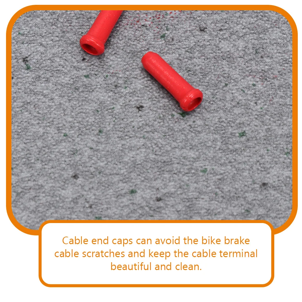 

100Pcs Aluminum Bike Brake Cable End Caps Reusable Wire Tips Prevent Fraying Easy Hand Installation Bicycle Tuning Accessories