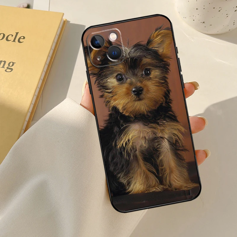 Yorkshire Terrier Dog Puppy Case For iPhone 11 12 13 14 15 16 Pro Max Mini XS Max XR X Plus Back Cover Phone Case