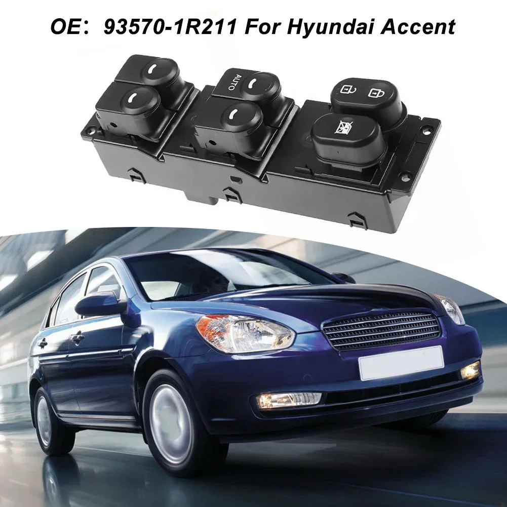 Window Main Power Switch Replacement for Hyundai For Accent (11 17) Designed for Reliability with OEM No 935701R211